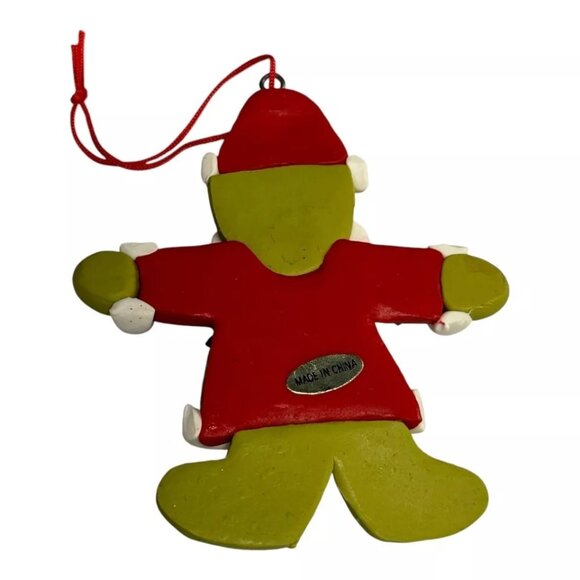 Santa Claus Gingerbread Clay Ornament Hanging Christmas Tree Holiday Décor - Picture 2 of 3